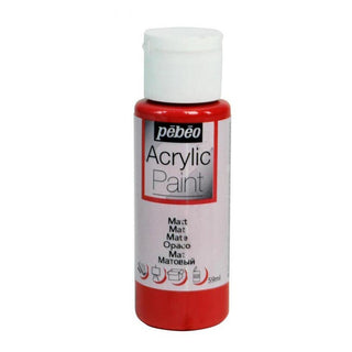 Pebeo Acrylic Paint 59ml Bottles - Matt Brick Red