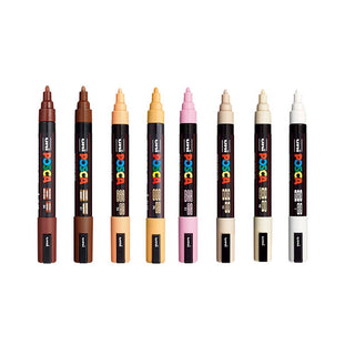 POSCA PC-5M Paint Markers Set 8 Neutral Colours