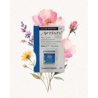 Daler Rowney Artists Watercolour Botanical Collection 8 x Half Pans