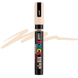 POSCA PC-5BR Paint Markers with Semi-Flexible Brush Tip - Beige
