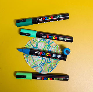 POSCA PC-5M Creative Paint Markers Green Tones Set
