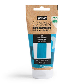Pebeo Origin High Viscosity Acrylic 60ml - Turquoise Blue