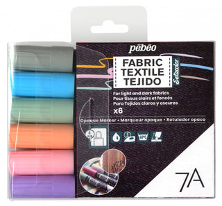 Pebeo 7A Opaque Marker Set of 6 Pastel Colours