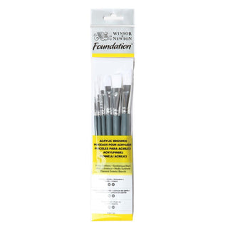 Winsor & Newton Foundation Acrylic Brush Set 6pc 5295007