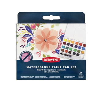 Derwent Watercolour Paint Pan Set 24 Colours