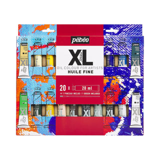 Pebeo Studio XL Fine Oil Set 20 x 20ml Tubes with Brush