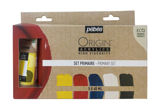 Pebeo Origin High Viscosity Acrylic Paint Set 5 x 60ml