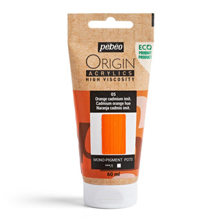Pebeo Origin High Viscosity Acrylic 60ml - Cadmium Orange Hue
