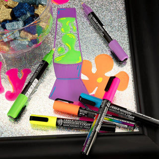 Royal & Langnickel 2mm Reversible Tip Chalk Markers Neon Set 6pc