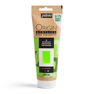 Pebeo Origin High Viscosity Acrylic 120ml - Fluorescent Green