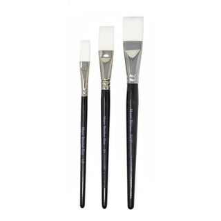 Major Brushes Soft Synthetic Sable Flat Paint Brush Set of 3