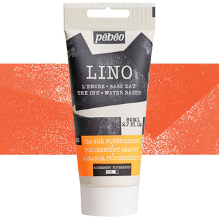 Pebeo LINO Water Based Printmaking Ink 80ml - 20 Fluorescent Orange