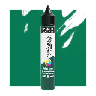 Daler Rowney System 3 Fluid Acrylic 29.5ml - 361 Phthalo Green