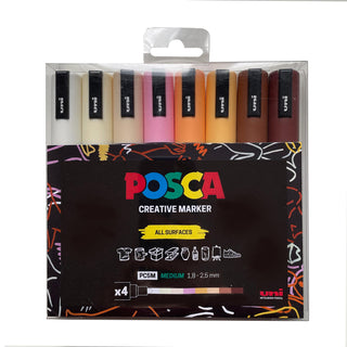 POSCA PC-5M Paint Markers Set 8 Neutral Colours
