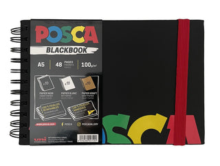 POSCA Blackbook Creative Sketch & Sticker Book A5