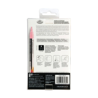Royal & Langnickel 1.2mm Fine Tip Acrylic Markers Hue Set 6pc