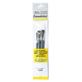 Winsor & Newton Foundation Acrylic Brush Pack of 3 (5295002)