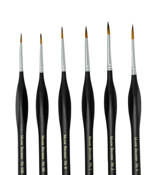 Major Brushes Triangular Grip Model Painting Brush Set of 6