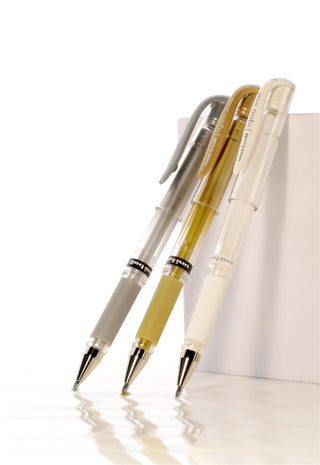 Uni-ball Signo Broad Gel Pen Pack of 3 (Gold, Silver, White)