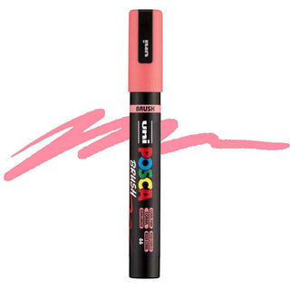 POSCA PC-5BR Paint Markers with Semi-Flexible Brush Tip - Coral