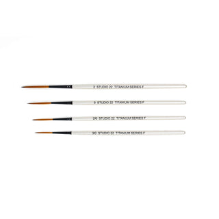 Studio 22 Titanium F Series Watercolour Rigger Brush Set of 4