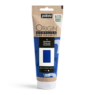 Pebeo Origin High Viscosity Acrylic 120ml - Primary Cyan