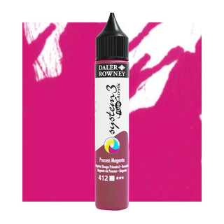 Daler Rowney System 3 Fluid Acrylic 29.5ml - 412 Process Magenta