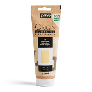 Pebeo Origin High Viscosity Acrylic 120ml - Naples Yellow
