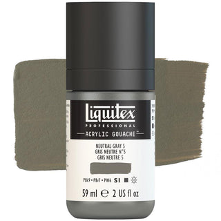 Liquitex Acrylic Gouache Paint 59ml - Neutral Gray 5