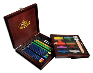Royal & Langnickel Drawing Art Set in Wood Box 49pc