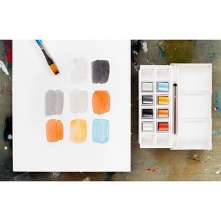 Winsor & Newton Cotman Watercolour Metallic 8pc Half Pan Pocket Set