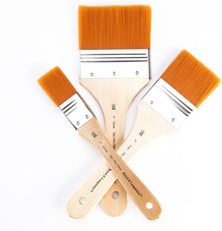 Royal & Langnickel Gold Taklon Flat Brush 3pc Set (RART-140)