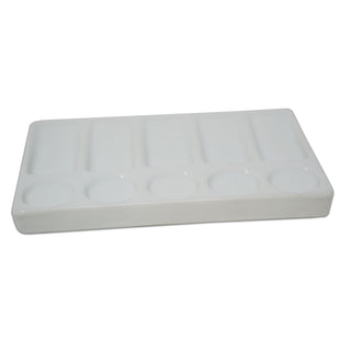 Studio 22 Ceramic Palette with 5 Round Wells & 5 Slant Wells