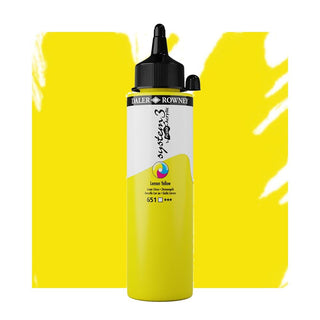 Daler Rowney System 3 Fluid Acrylic 250ml - 651 Lemon Yellow