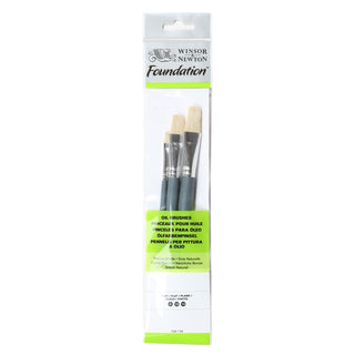Winsor & Newton Foundation Oil Hog Brush Set 3pc 5295020