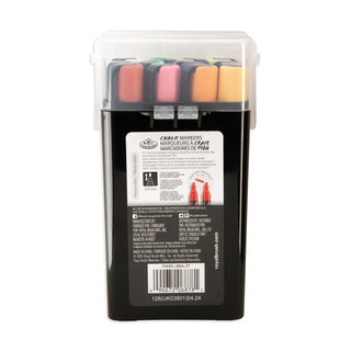Royal & Langnickel 2mm Reversible Tip Chalk Markers Primary Set in Case 12pc