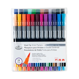 Royal & Langnickel Dual-Tip Artist Markers Set of 24