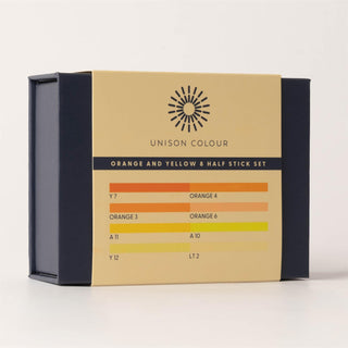 Unison Colour Soft Pastels Orange and Yellow Half Stick Mini 8 Set