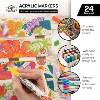 Royal & Langnickel Acrylic Markers 24pc Tub