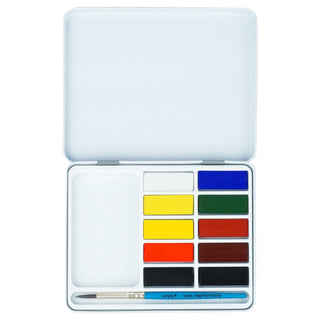 Daler Rowney Simply Watercolour Tin Set 10 x Pans & Brush