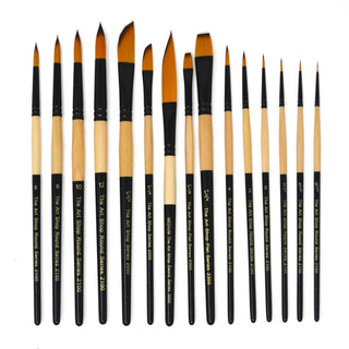 The Art Shop Skipton Synthetic Watercolour Paint Brush 15pc Set