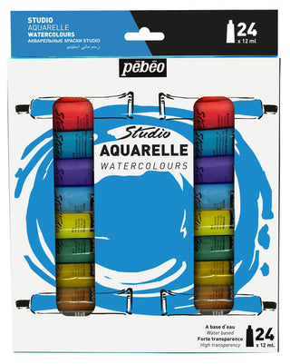 Pebeo Studio Watercolour Paint Set 24 x 12ml