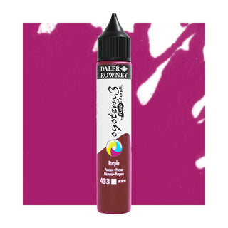 Daler Rowney System 3 Fluid Acrylic 29.5ml - 433 Purple