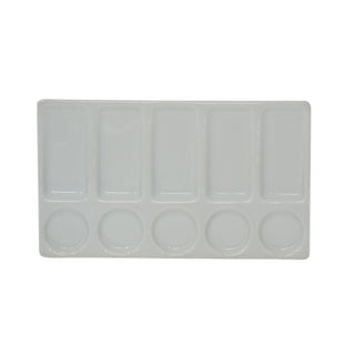 Studio 22 Ceramic Palette with 5 Round Wells & 5 Slant Wells