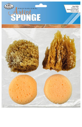 Royal & Langnickel R2121 Natural & Synthetic Artist Sponge Pack 4pc