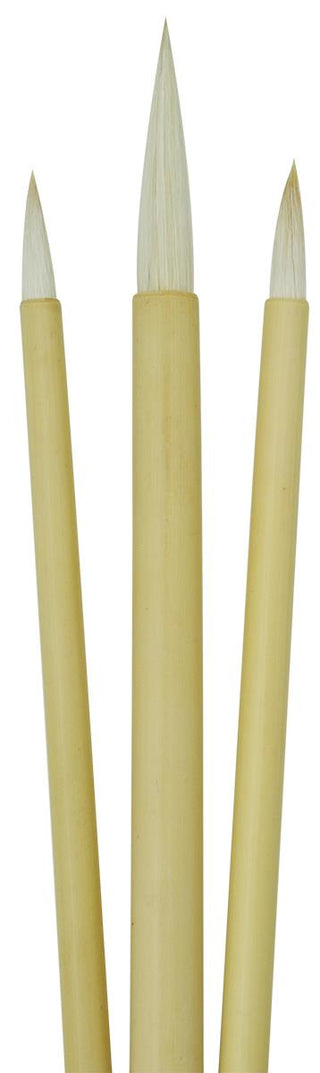 Royal & Langnickel Potter's Select White Hair Bamboo Brush Set of 3