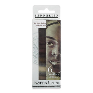 Sennelier Soft Half Pastels Dark Skin Tones Set of 6
