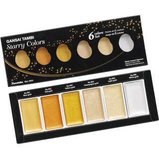 Kuretake Gansai Tambi Watercolour Starry Colours Set of 6