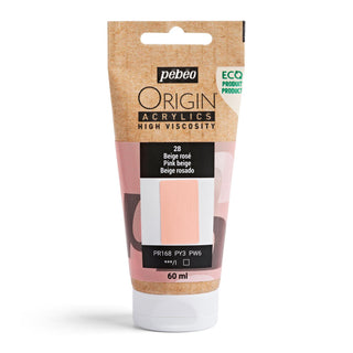Pebeo Origin High Viscosity Acrylic 60ml - Pink Beige