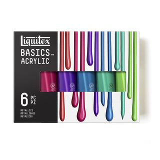 Liquitex Basics Acrylic Metallics 6 x 118ml Set